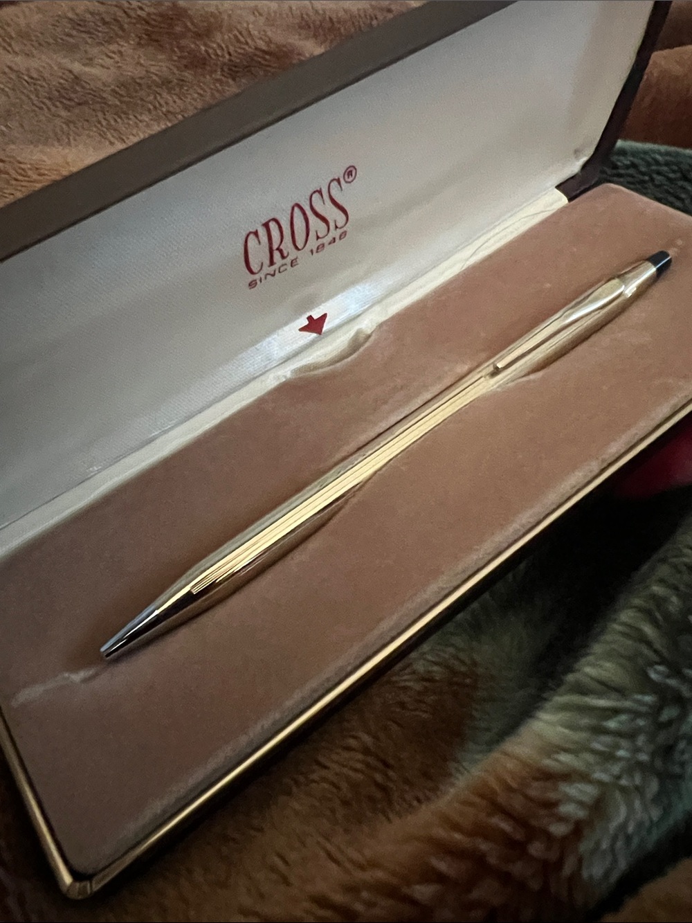 Vintage Cross 1/20 10k Gold Filled Pen 5.25" w/the Original Case